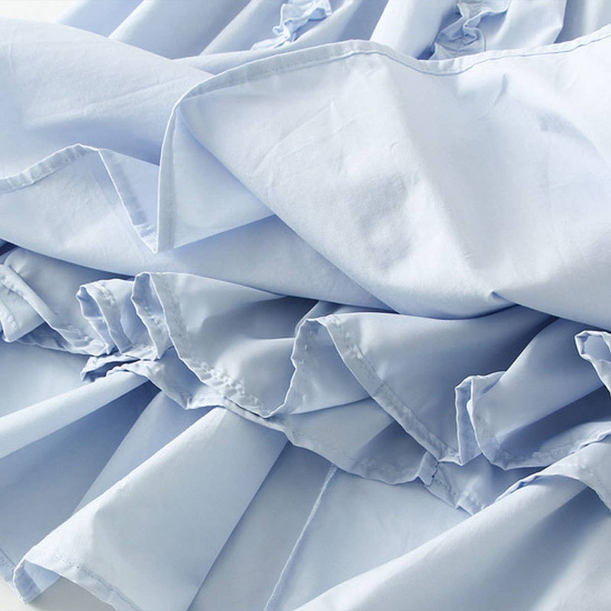 RUFFLE TRIM 3D LACE A LINE SLIMMING SKIRT_CWBMS0347