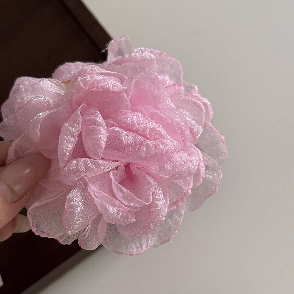 New Super Fairy Gauze Rose Flower Clip_Cwaha4685