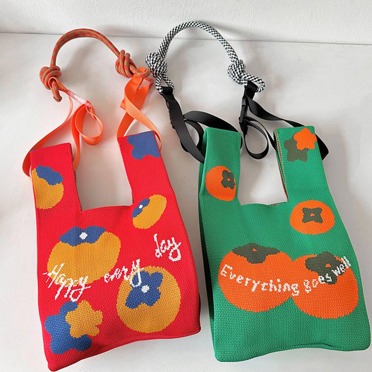 ADJUSTABLE KNITTED NYLON SHOULDER HANDBAG STRAP_CWMM1037