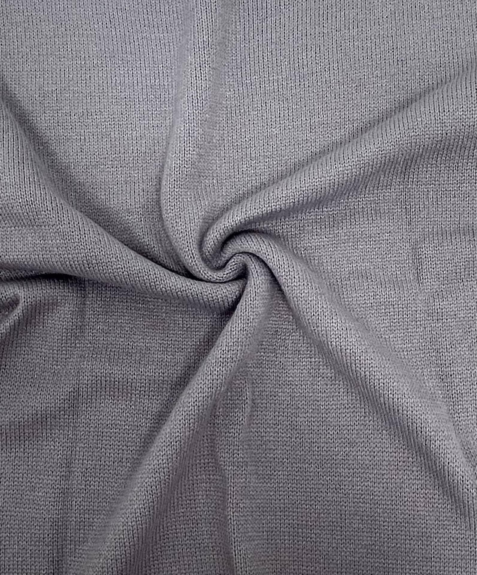 Solid-Color Patchwork Tweed Sleeve Sweater