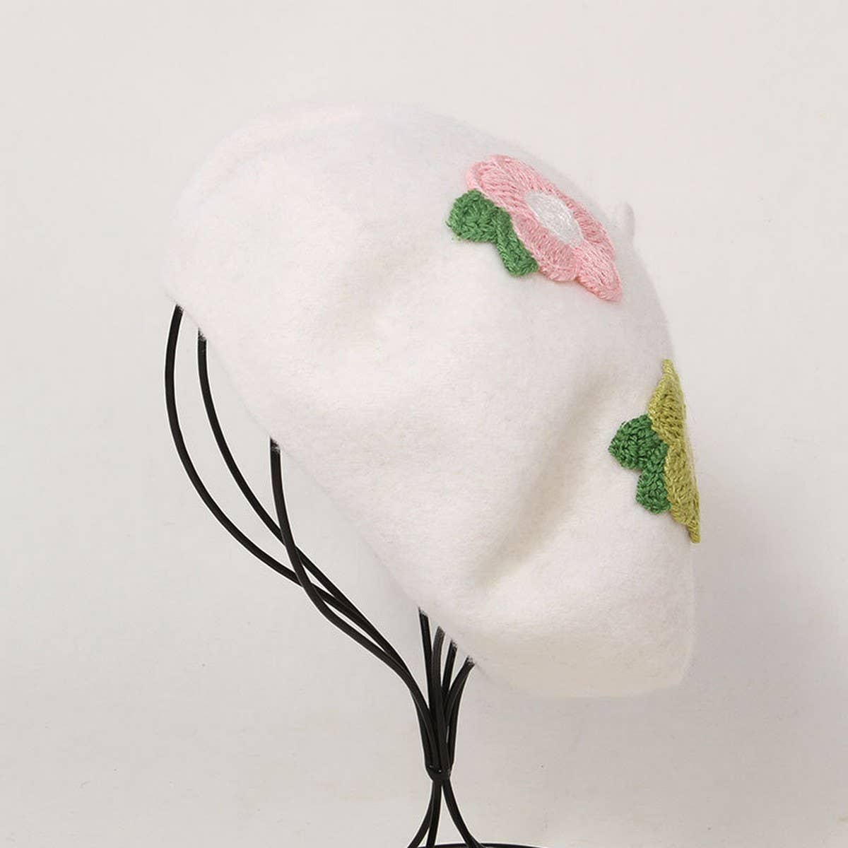 AUTUMN AND WINTER FLOWER CUTE SWEET FRESH BERET_CWAH1942