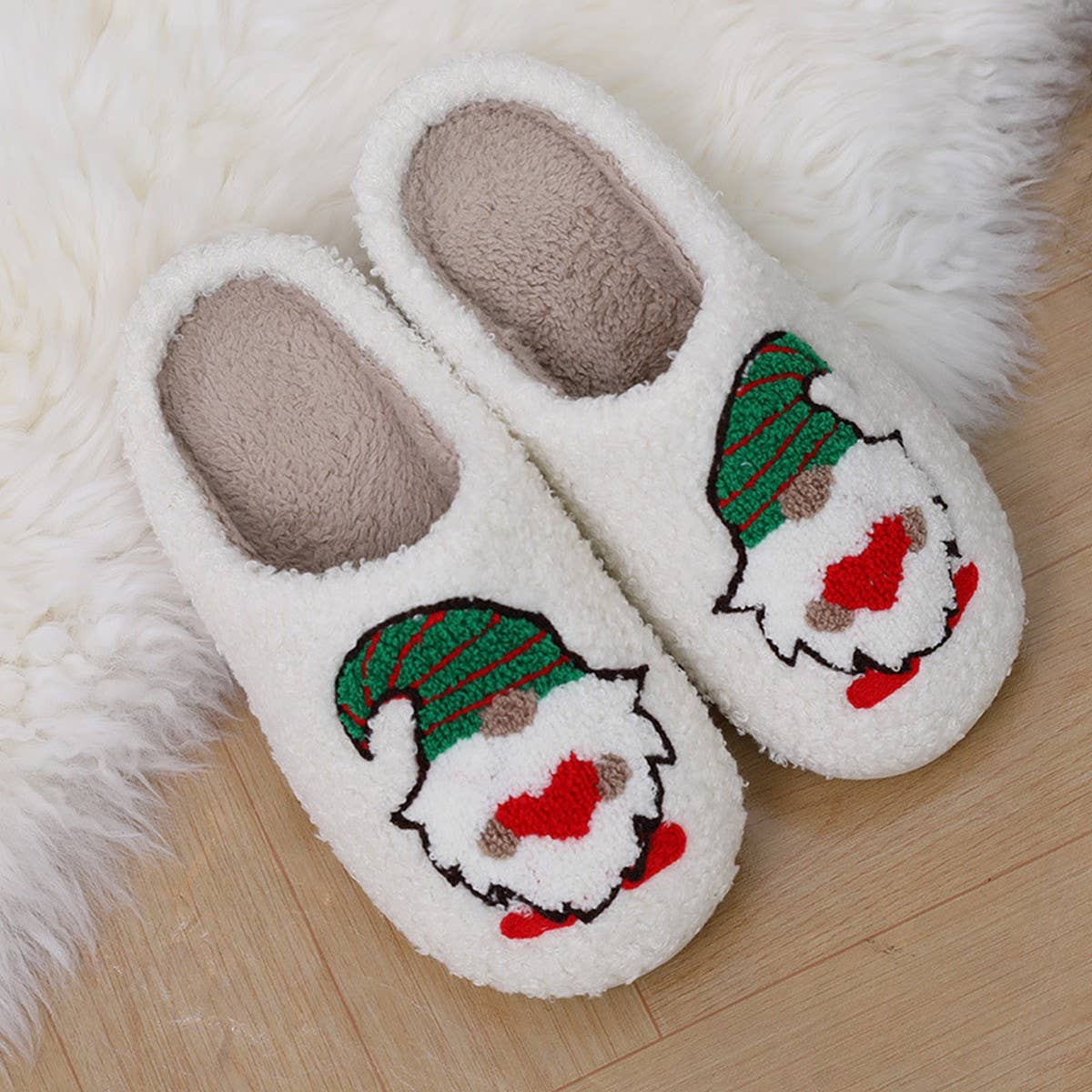 CHRISTMAS DWARF PATTERN WINTER COTTON SLIPPERS_CWSHS0470