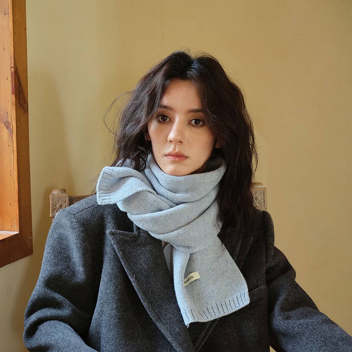 COLOR DOT KNIT SCARF COZY WINTER NECK WARMER_CWASC2304