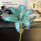 Vintage Autumn Artificial Lily With Bud And Bloom_Cwmm6504