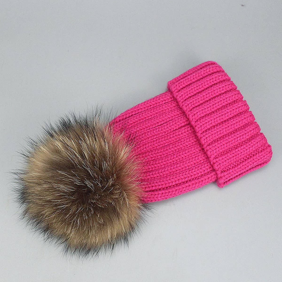 Unisex Knit Beanie Hat With Pom For Winter_Cwah05051