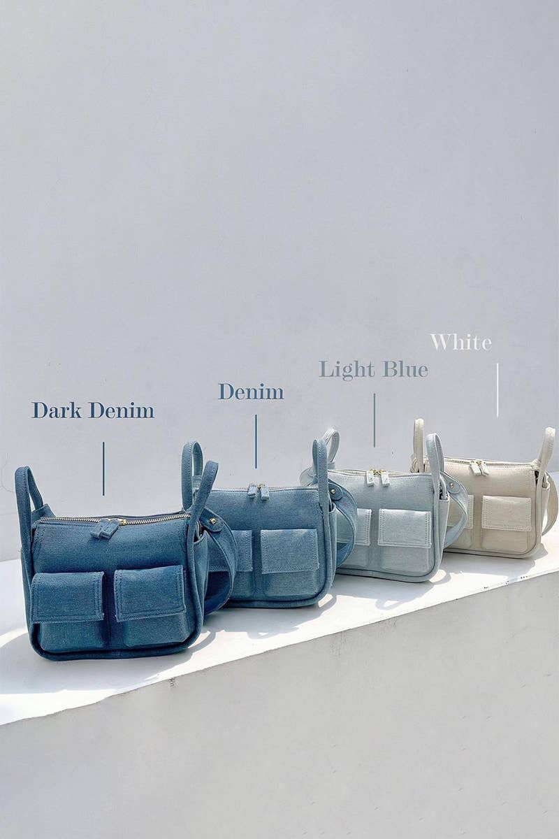 DENIM CROSSBODY BAG 2024 NEW CANVAS SHOULDER BAG_CWAB1930