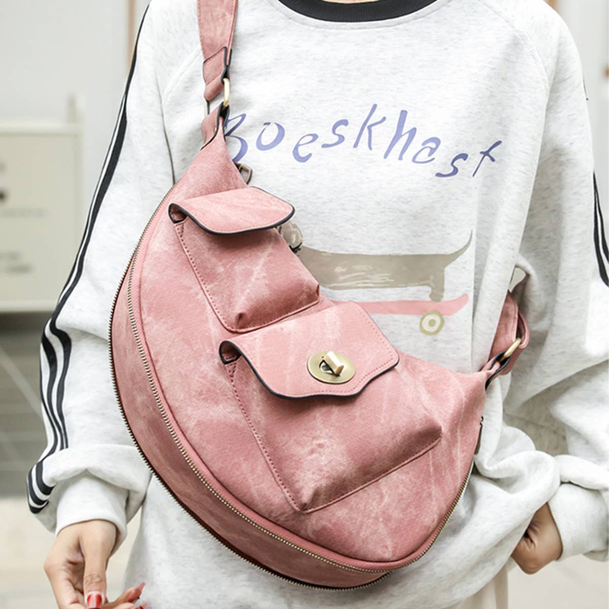 LARGE CAPACITY WOMENS WAIST BAG CROSSBODY BAG_CWAB2869