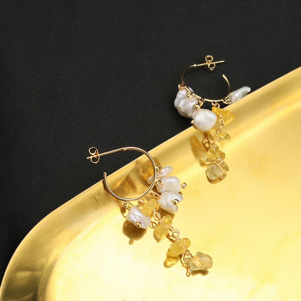 Womens High-End Natural Pearl Earrings