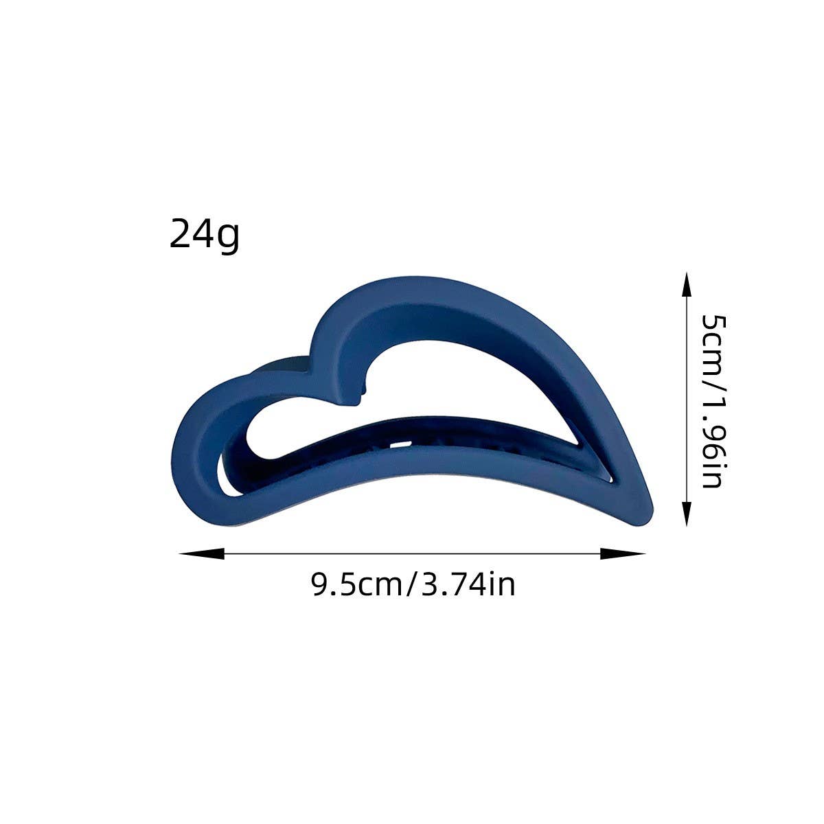 Heart Morandi Color Simple Hollow Hairpin