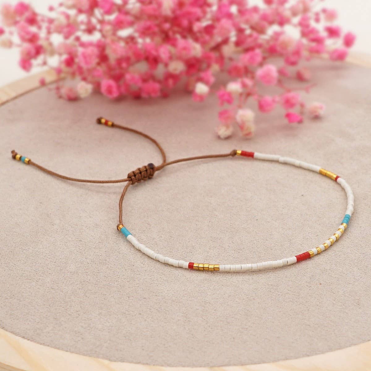 HAND WOVEN MILLET BEADED STACKING BRACELET_CWMM3799