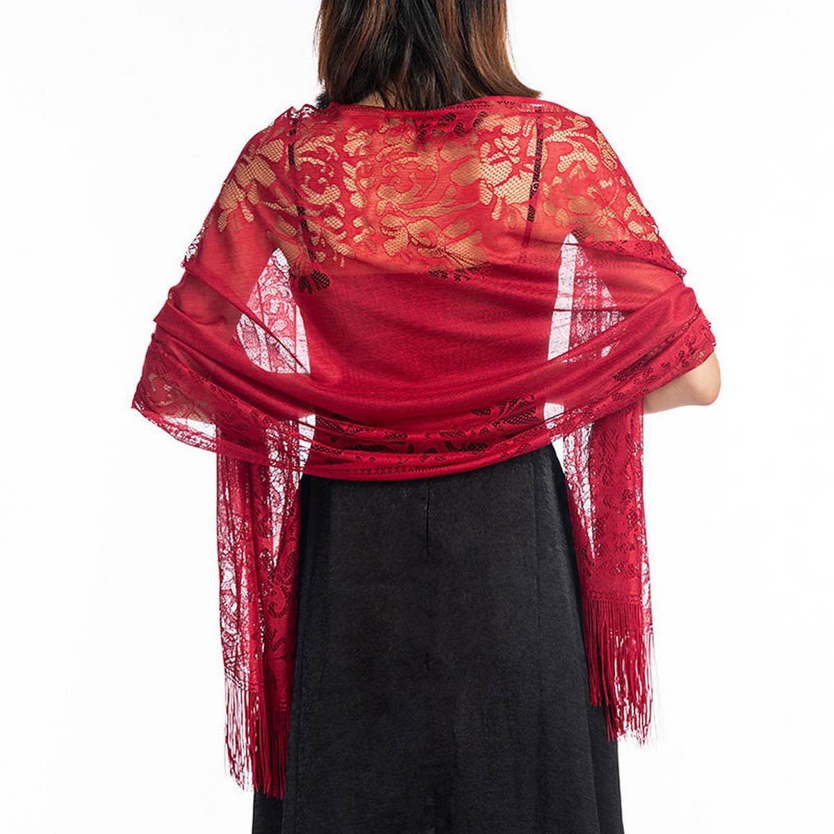 FASHIONABLE EVENING HOLLOW LACE SHAWL_CWASC1072