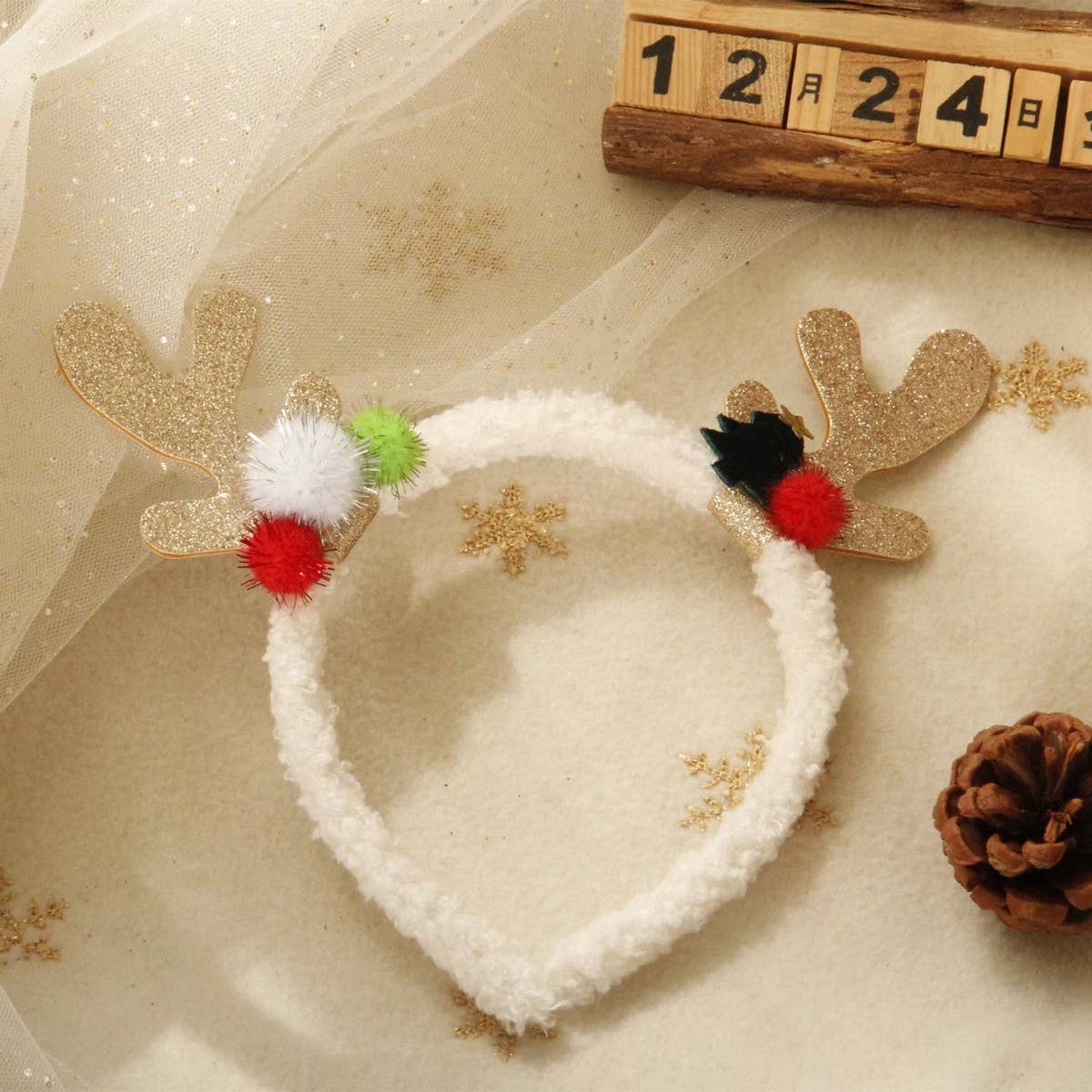 HOLIDAY GIFT CUTE DEER ANTLER CHRISTMAS HEADBAND_CWAHA3411