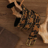 LEOPARD PRINT INLAID CLAW NAIL FASHION BELT_CWMM3931
