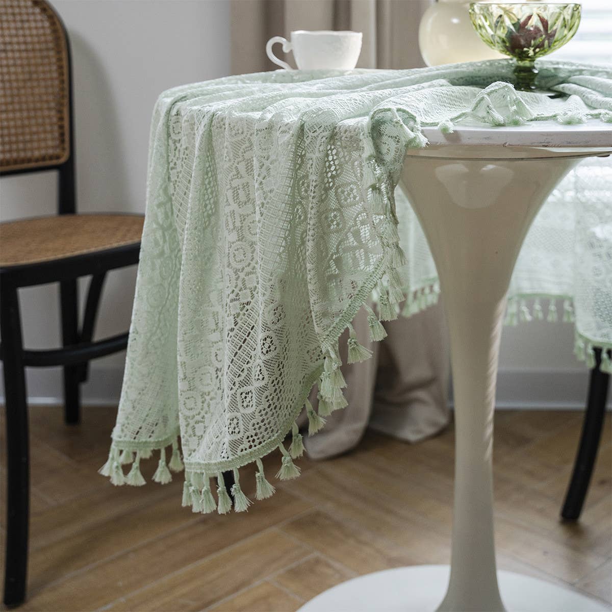 FOREST STYLE PASTORAL CROCHET COVER DINING TABLE_CWMM0965