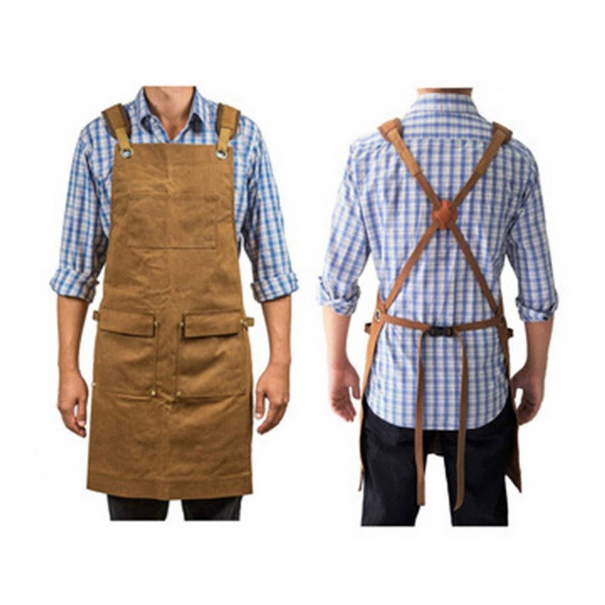 Cwmm1821_Canvas Apron Multi-Functional Outdoor Work Apron