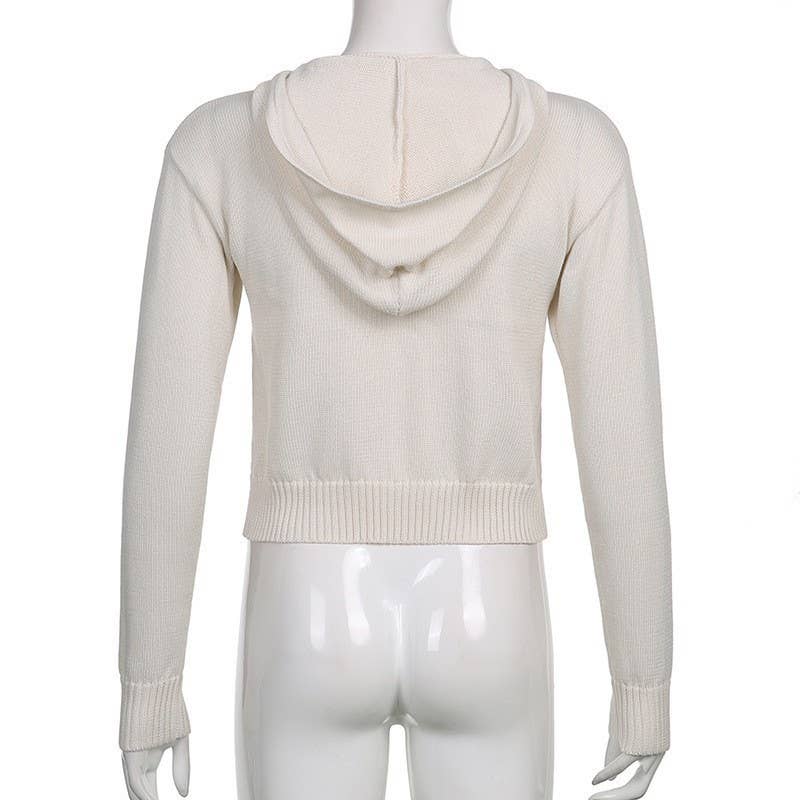 Warm Hooded Zipper Sport Zipper Cardigan