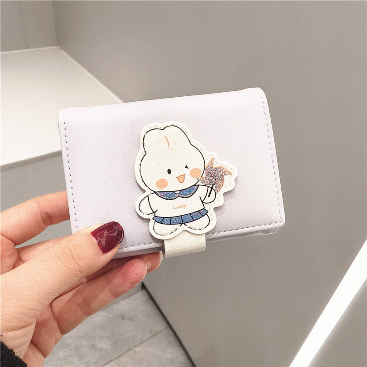 CARTOON CUTE RABBIT MINI SHORT WALLET_CWAB2557