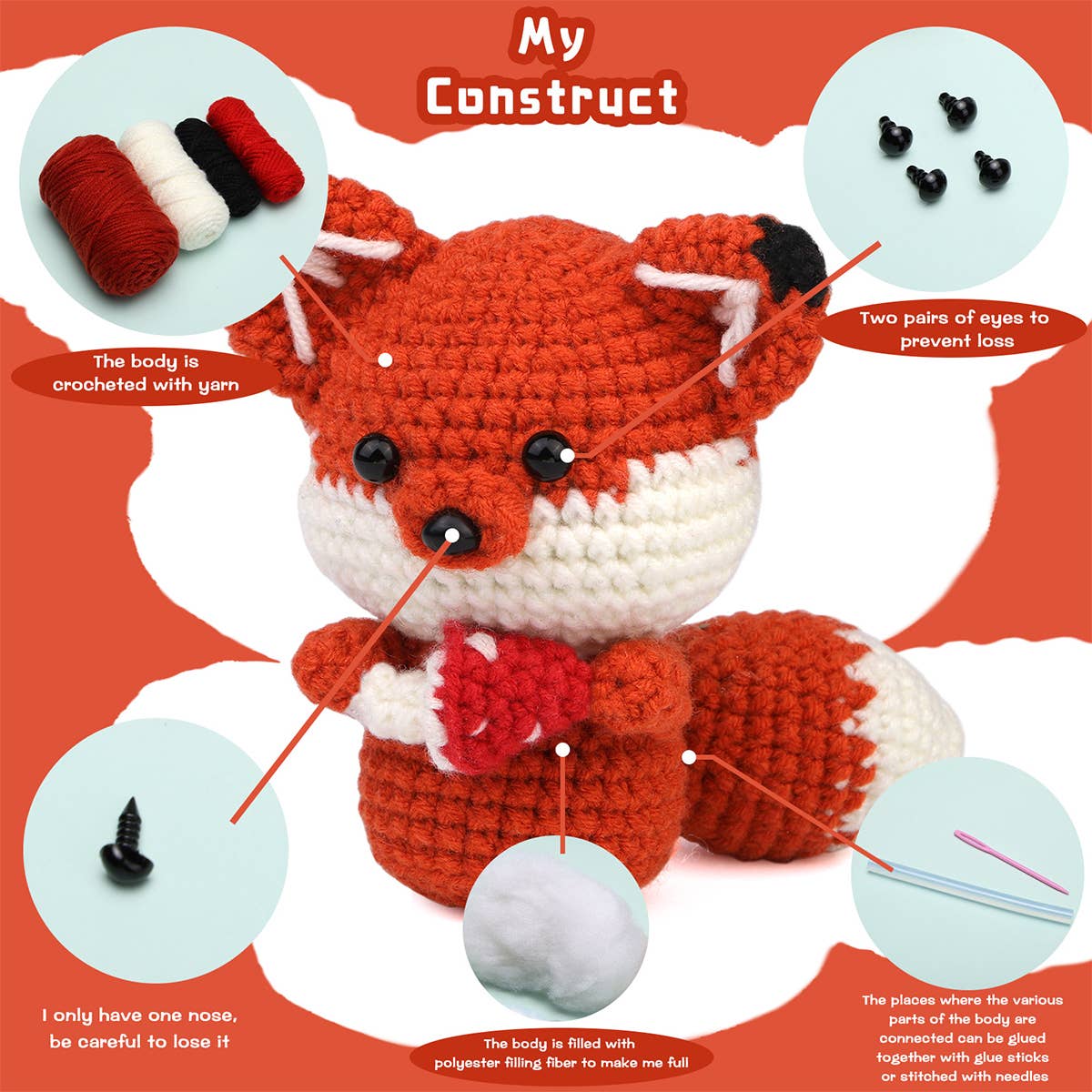 HANDMADE DIY DOLL CROCHET MATERIAL PACKAGE_CWMM0802