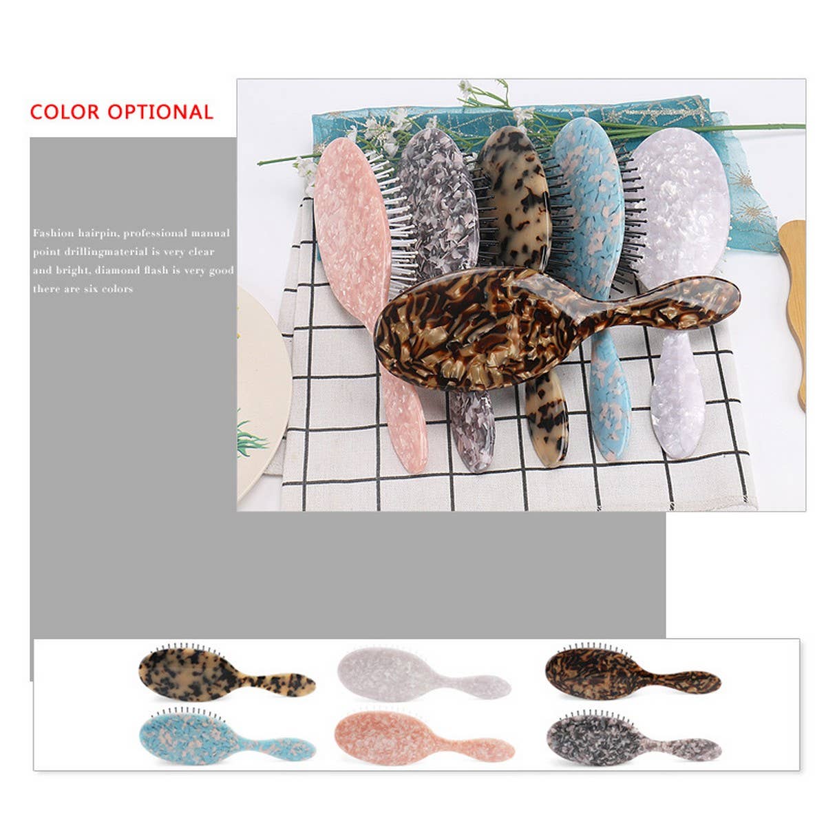 ACETATE AIR CUSHION COMB ANTI STATIC AIR BAG COMB_CWAHA4182