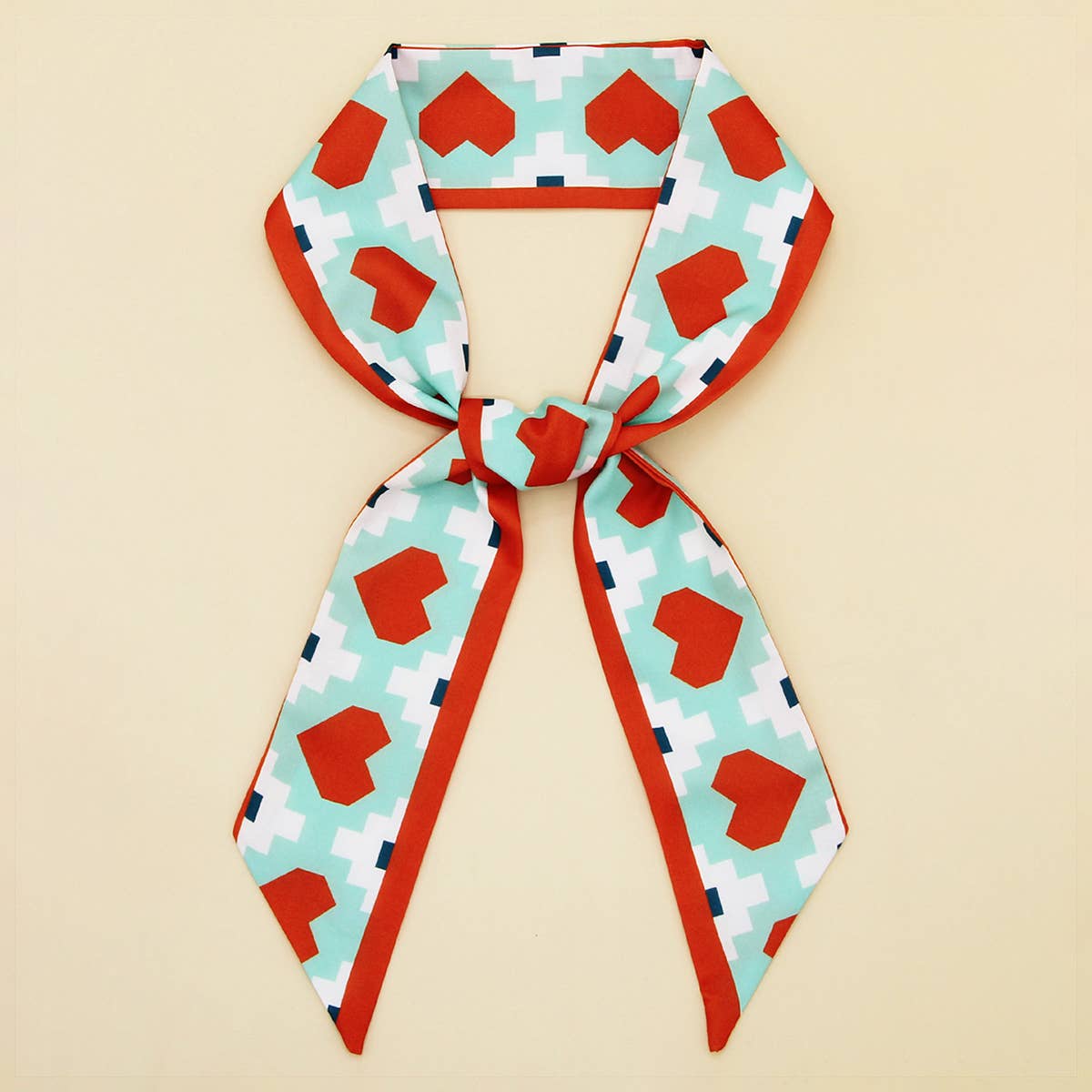 SKINNY FLORAL LETTER SCARF FOR HAIR OR GIFT WRAP_CWASC0083