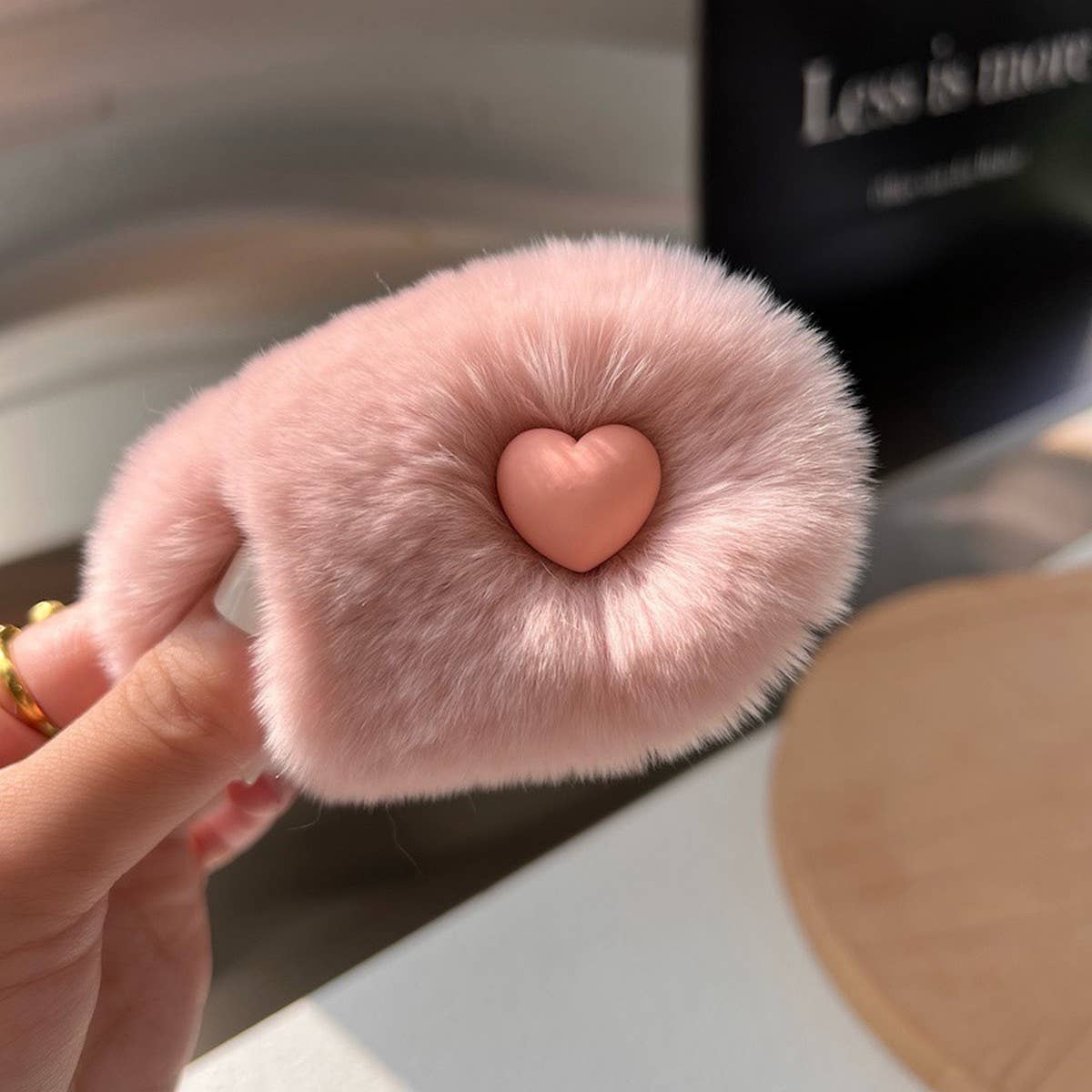 DESIGN PERSONALITY CUTE PLUSH GIRL LOVE HAIR CLIP_CWAHA3305