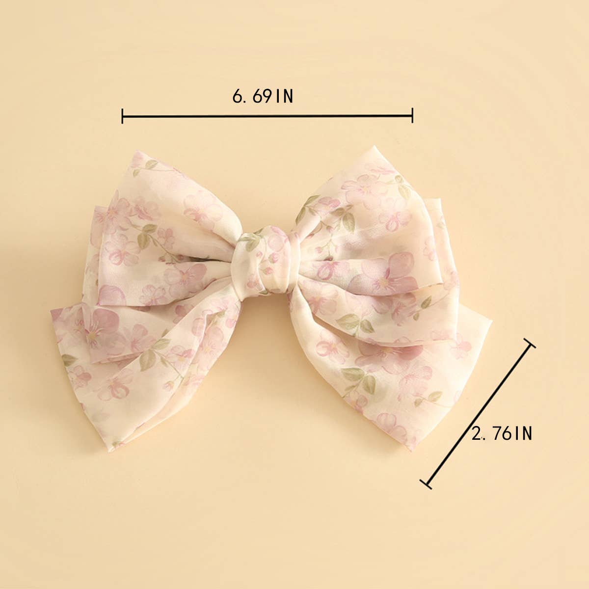 SMALL FRESH PRINT BIG BOW HAIRPIN_CWASC1057
