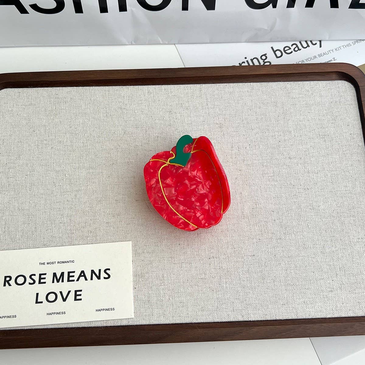 CUTE VEGGIE FRUIT ACETATE CLAW CLIP SUMMER FUN_CWAHA5834