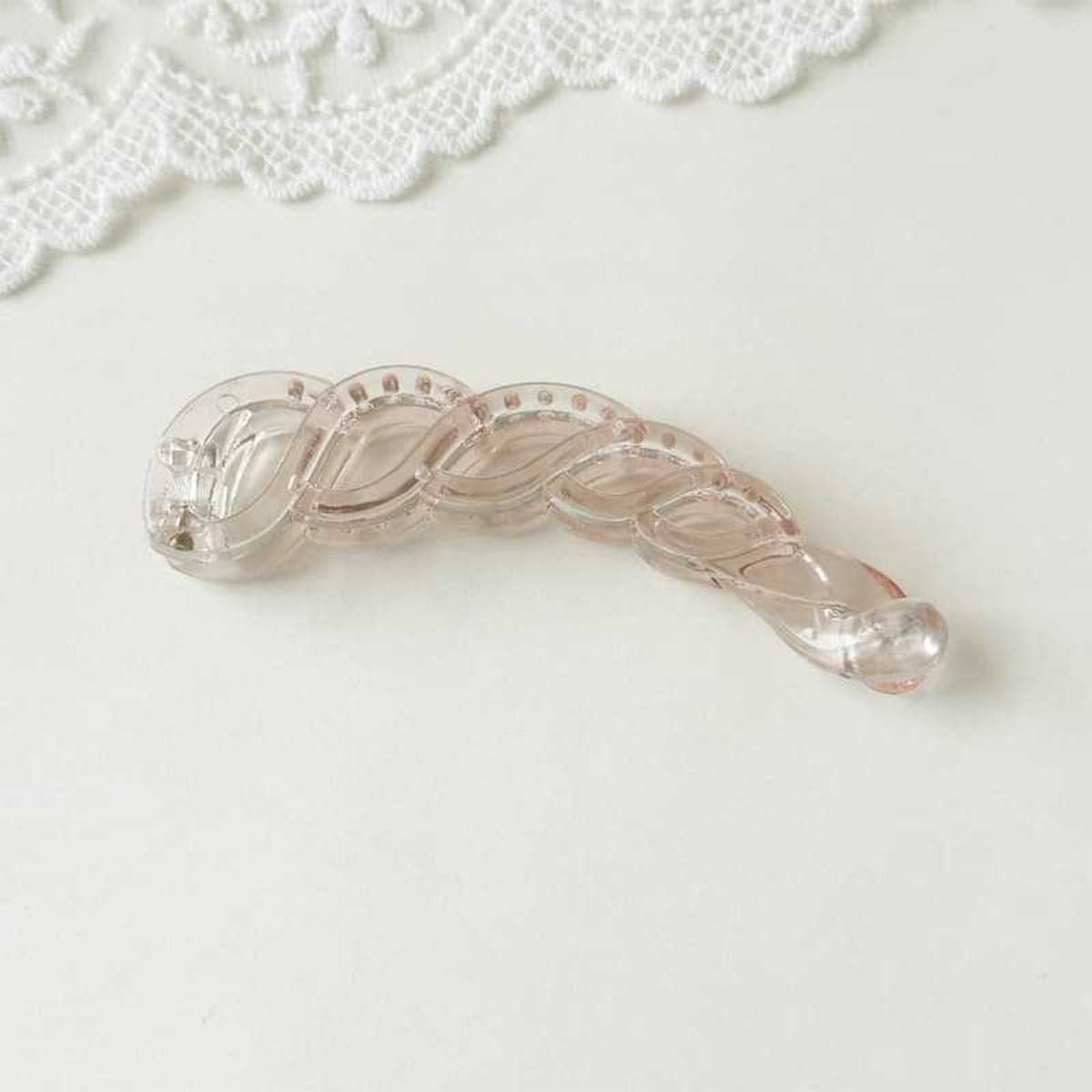 Bow Banana Hair Clip Elegant Ponytail Holder_Cwaha07559