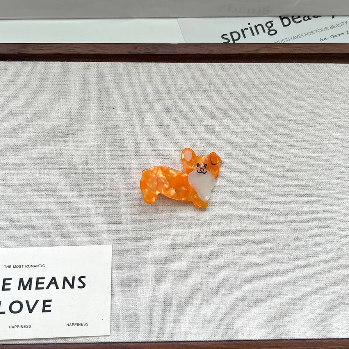 CUTE YELLOW DOG ACETATE HAIR CLAW CLIP_CWAHA5772