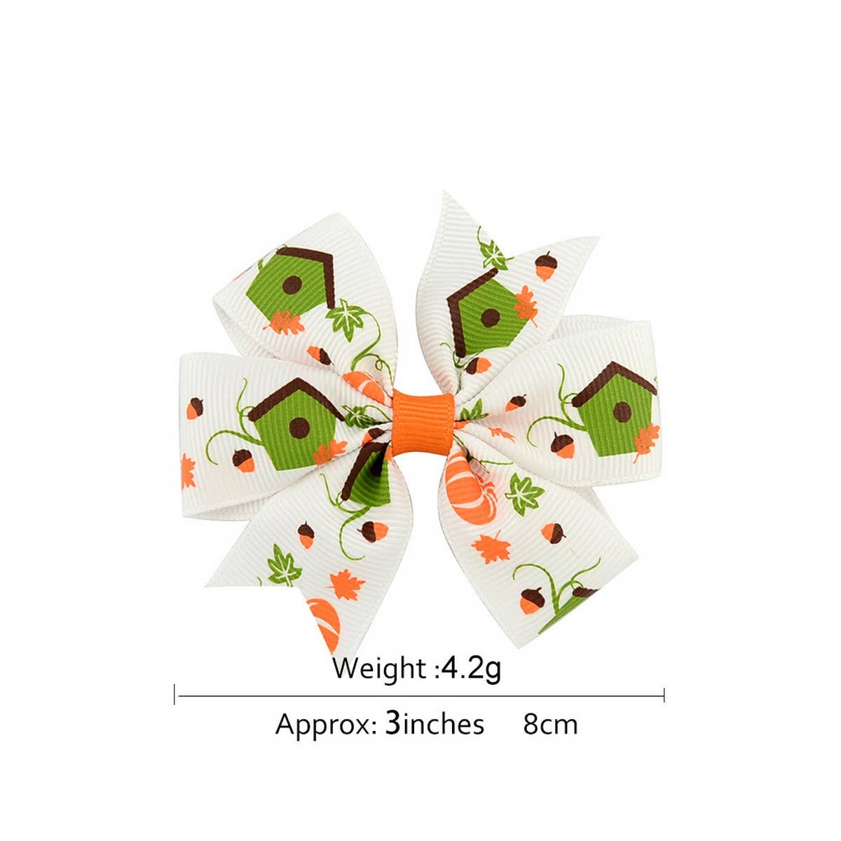 HALLOWEEN KIDS GROSGRAIN BOW HAIR CLIP_CWAHA6686