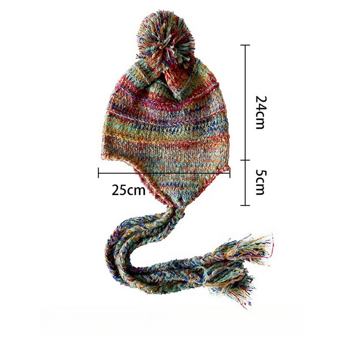 COLORBLOCK KNITTED HAT MIXED COLOR EARMUFFS HAT_CWAH2047