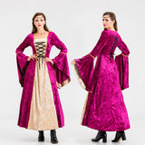 HALLOWEEN RETRO PALACE QUEEN PRINCESS LONG DRESS_CWMM1519