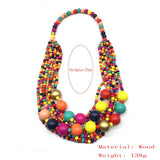 Wooden Beads Multi-Layered Colorful Necklace_Cwmm4980