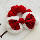 CHRISTMAS RED SEQUIN BOW HAIRBAND_CWAHA2431