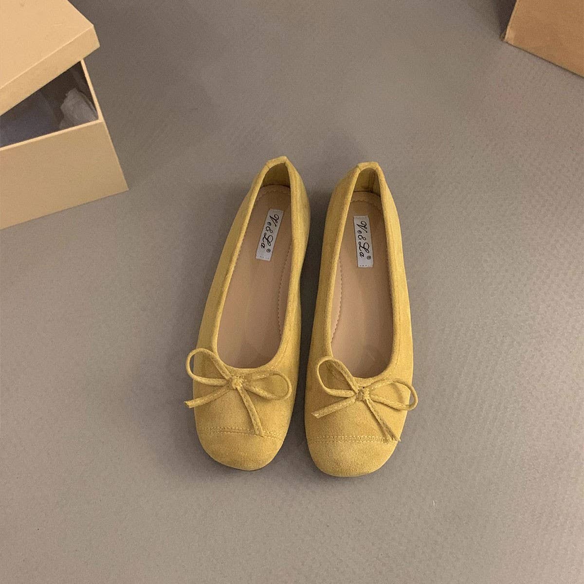 SILVER TWEED FLATS FOR WOMEN ELEGANT SPRING SHOES_CWSHF0115