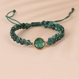 Yoga Friendship Green Braided Bracelet_Cwaje3950