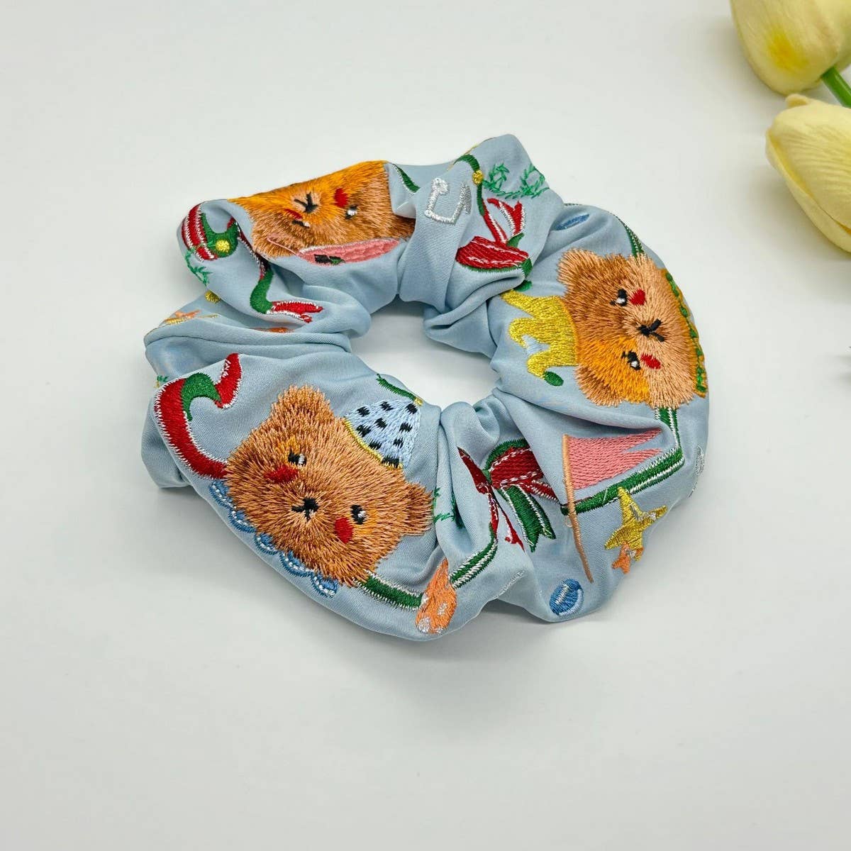 SATIN HEAVY EMBROIDERY HAIR ACCESSORY HEADPIECE_CWAHA3677