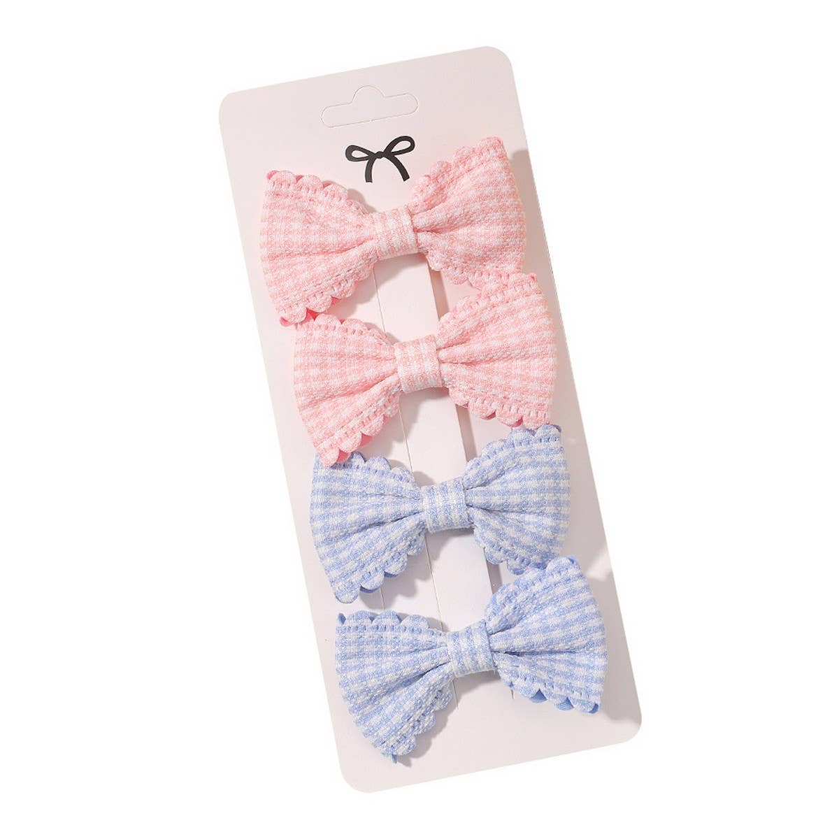 GIRLS PLAID LACE HAIR CLIPS DAILY PRINCESS_CWAHA6738