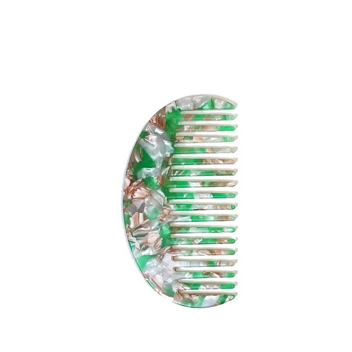 COMFORTABLE GREEN ACETATE COMB FOR SILKY HAIR_CWMM6431