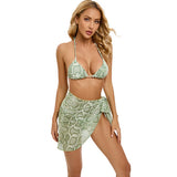 SNAKE PRINT MESH WRAP SWIMSUIT_CWMW0334
