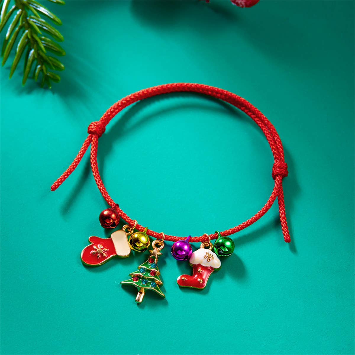 HANDMADE WOVEN CHRISTMAS TREE MOOSE BRACELET_CWAJE2395