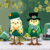 ST PATRICKS PARTY GLOWING LIGHT GREEN BIRD DOLL_CWMM3445