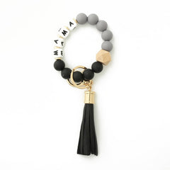 SILICONE BEAD BRACELET KEYCHAIN FOR WOMEN_CWMM7005