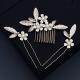 PEARL FLOWER BRIDAL HAIR ACCESSORIES SET_CWAHA2799