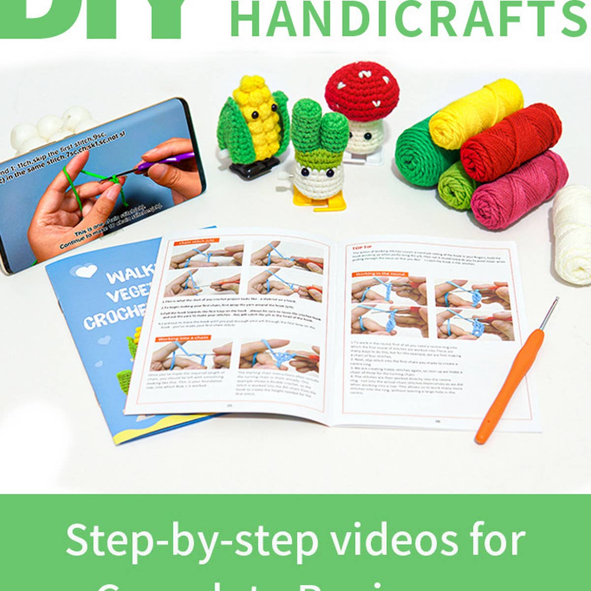 HANDMADE DIY TOY ORNAMENTS CROCHET MATERIAL KIT_CWMM0827