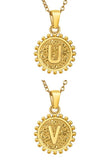 ROUND ALPHABET INITIAL PENDANT NECKLACE_CWAJE107