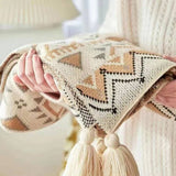 Bohemian Knit Blanket ? Cozy Home & Office Use_Cwmm10304