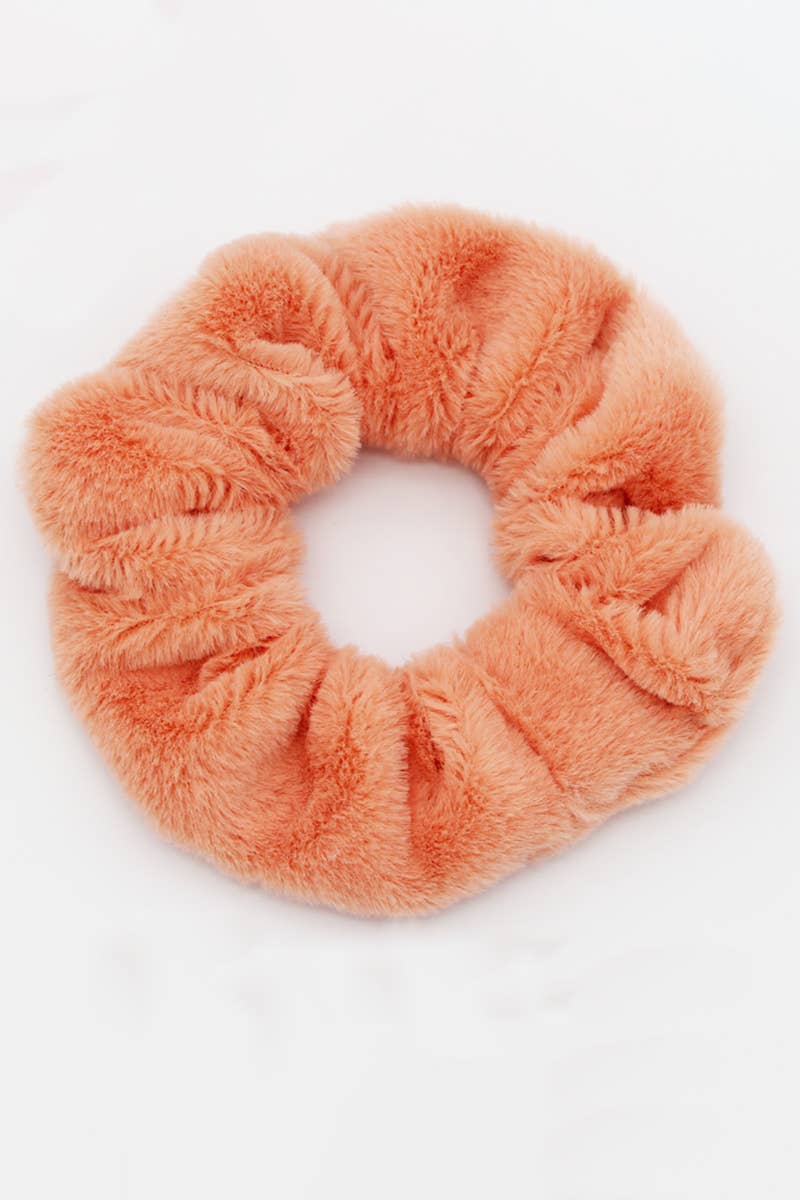 FLUFFY PLEATED SCRUNCHIE HAIR TIE_CWAHA0188