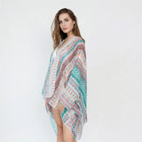 GEOMETRIC PRINTED KIMONOS SUMMER CARDIGAN_CWASC0781