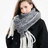 Wool Knit Scarfthick Long Solid Winter Wrap_Cwasc0166